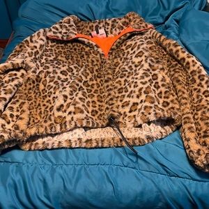 Fashion nova leopard print crop coat